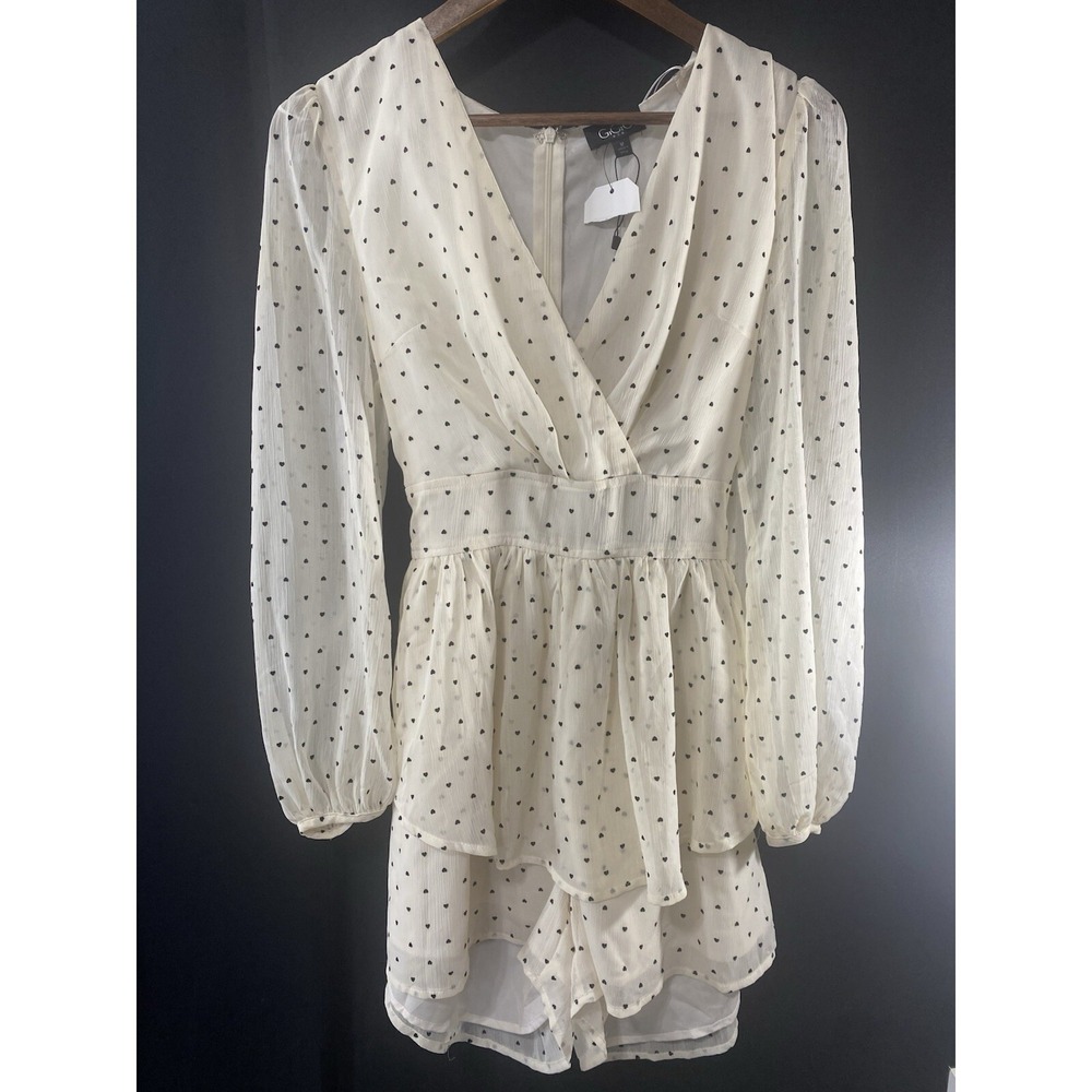 GGO USA Womens Shorts Romper Size Medium Cottagecore Coquette Date Night Dainty